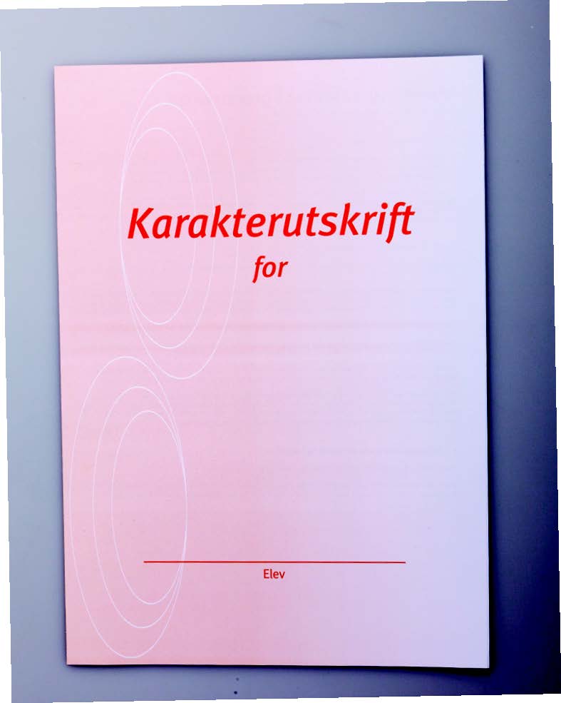 Karakterutskrift omslag